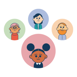 Learning Ladders Education homepage image of characters